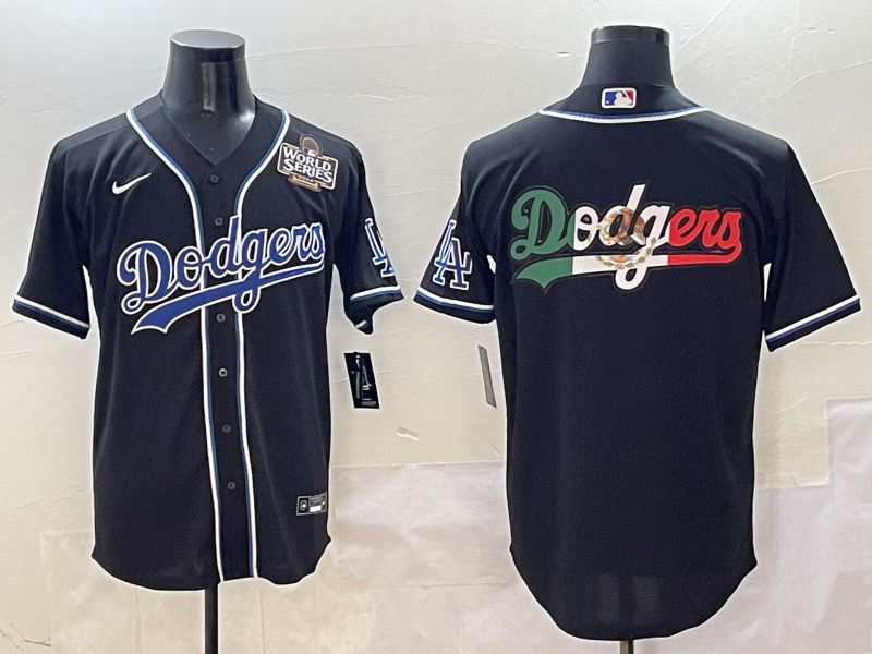 Men Los Angeles Dodgers Blank Black Three generations Nike 2025 MLB Jersey style 9